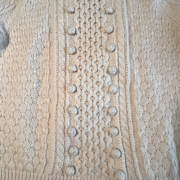 J. Crew Cream Cable Knit Sweater - Sz S - EUC - Picture 3 of 10